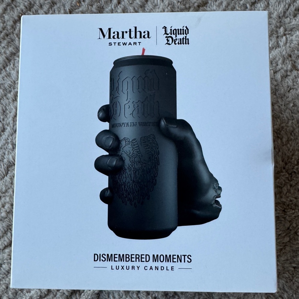 MARTHA STEWART X LIQUID DEATH DISMEMBERED MOMENTS CANDLE